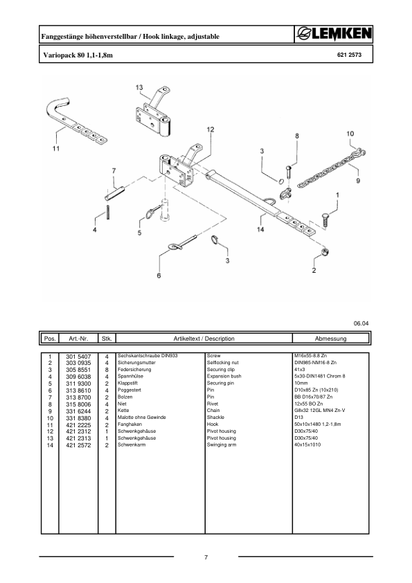 Lemken VarioPack 80 DP 70 Furrow Press Spare Parts Catalogue - Image 5
