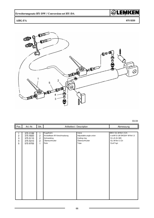Lemken Zirkon 7 250 Furrow Press Spare Parts Catalogue - Image 7