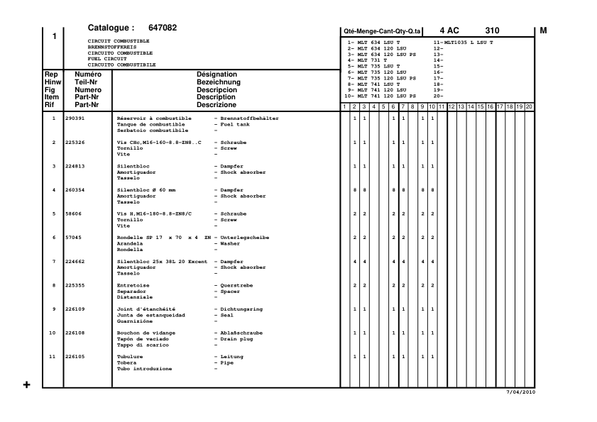 Manitou MLT735 Telehandler Parts Manual - Image 14