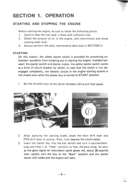 Mitsubishi MT373D MT373 S373D S373 Tractor Operation Manual - Image 10