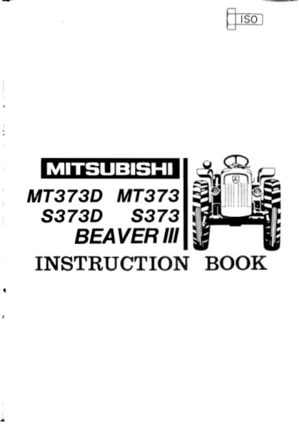 Mitsubishi MT373D MT373 S373D S373 Tractor Operation Manual - Image 2