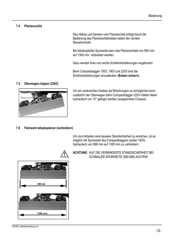 Neuson 1403 2203 Crawler Excavators Operators Manual DE - Image 11