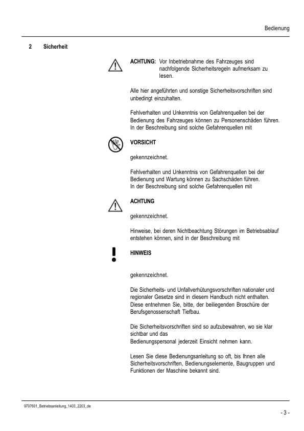 Neuson 1403 2203 Crawler Excavators Operators Manual DE - Image 4