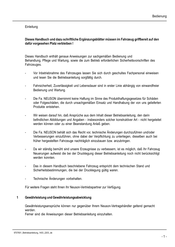 Neuson 1403 2203 Crawler Excavators Operators Manual DE - Image 3