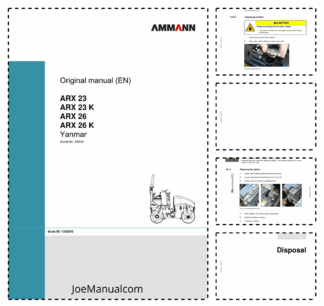 Ammann ARX 23 ARX 26 Tandem Roller Operators Manual EN