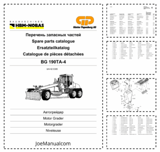 BG 190TA-4 Motor Grader Spare Parts Catalog