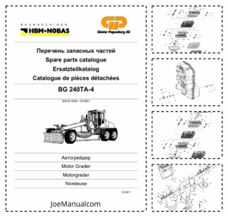 BG 240TA-4 Motor Grader Spare Parts Catalog