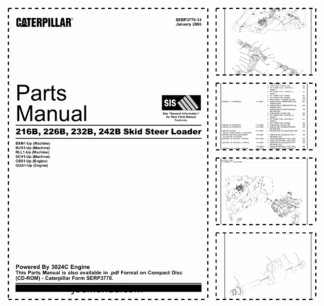 CAT 216B 226B 232B 242B Skidsteer Parts Manual