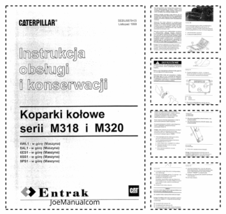Cat M318 M320 Series Excavators Operation and Maintenance Manual PL