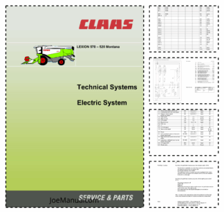 Claas Lexion 570 520 Montana Technical Systems Electric System Service Manual RU