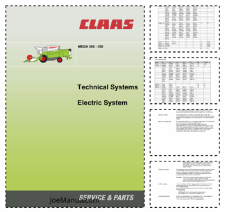 Claas Mega 360 350 Technical Systems Electric System Service Manual