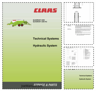 Claas Quadrant 2200 2200RC Technical Systems Hydraulic System Service Manual
