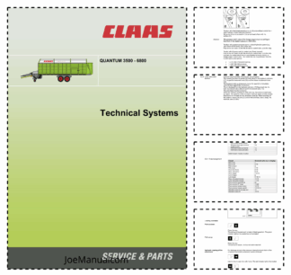 Claas Quantum 2500 3500 3800 4500 5500 6500 6800 Technical Systems Service Manual
