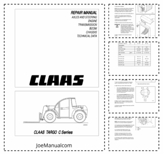 Claas Targo C Technical Systems Axles Steering Engine Transmission Boom Chassis Service Manual