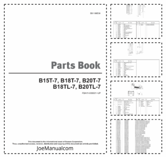 Doosan B15T 7 B18T 7 B20T 7 B18TL 7 B20TL 7 Forklift Parts Catalog