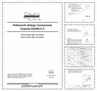 Doosan DX340LC-3 Excavator Operation and Maintenance Manual PL