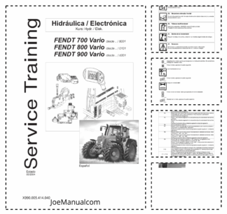 Fendt 700 Vario 800 Vario 900 Vario Technical Systems Service Manual ES