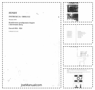 Fendt 816 826 Favorit Tractor Operation Manual PL 1996