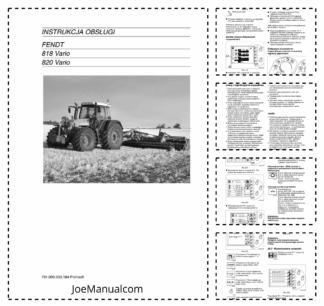 Fendt 818 820 Vario Tractor Operators Manual PL