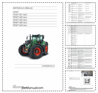 Fendt 927 930 933 936 939 Vario Tractor Operaion Manual PL