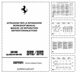 Ferrari 308 Quattrovalvole 328 GTB 328 GTS Workshop Manual