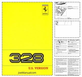 Ferrari 328 GTB 328 GTS Owners Manual 1989