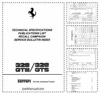 Ferrari 328 GTB 328 GTS Technical Specifications