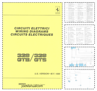 Ferrari 328 GTB 328 GTS Wiring Diagram 1989