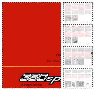 Ferrari 360 Spider Cabrio Car Owners Manual EN