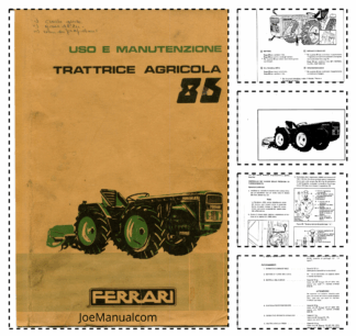 Ferrari 86 Tractor Operation Manual IT
