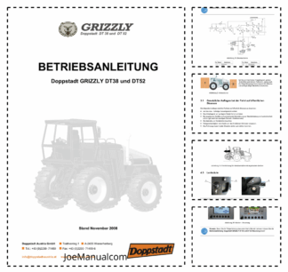 Grizzly DT38 DT52 Skid Steer Loader Operators Manual DE