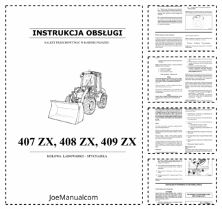 JCB 407ZX 408ZX 409ZX Wheel Loaders Operators Manual PL