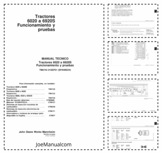 John Deere 6020 6120 6220 6320 6420 6420S 6520 6620 6820 6920 6920S Tractor Technical Manual ES