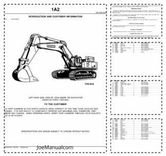 John Deere 750 Excavator Parts Catalog