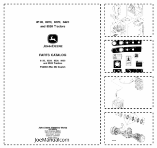 John Deere 8120 8220 8320 8420 8520 Tractors Parts Catalog