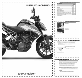 KTM 125 Duke Motorcycle Operators Manual PL
