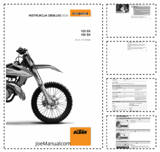 KTM 125 SX 150 SX Motorcycle Operators Manual PL