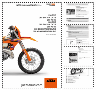 KTM 250 300 EXC XC W SIX DAYS Hardenduro Motorcycle Operators Manual PL