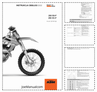 KTM 250 SX F 250 XC F Motorcycle Operators Manual PL