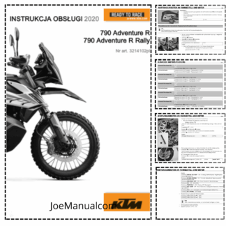 KTM 790 Adventure R Rally Motorcycle Operators Manual PL