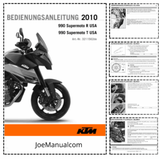 KTM 990 Supermoto R T Motorcycle Operators Manual DE