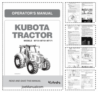 Kubota M7001 M7131 M7171 Tractor Operators Manual EN
