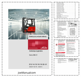 Linde E12 E14 E15 E16 E18 E20 386 01 Electric Forklift Truck Operators Manual PL
