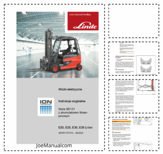 Linde E20 E25 E30 E35 387 01 Li Ion Electric Forklift Truck Operators Manual PL