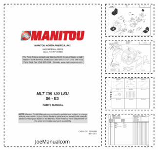 Manitou MLT735 Telehandler Parts Manual