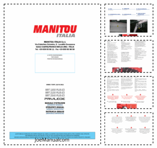 Manitou MRT1850 MRT2150 MRT2540 Plus E3 Telehandler Operators Manual PL