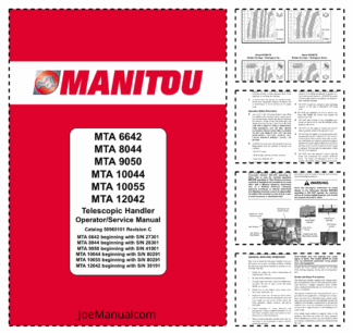 Manitou MTA 6642 8044 9050 10044 10055 12042 Telehandler Operators Service Manual
