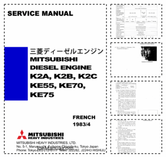 Mitsubishi K2A K2B K2C KE55 KE70 KE75 Engines Service Manual