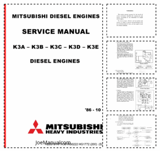 Mitsubishi K3A K3B K3C K3D K3E Engine Service Manual