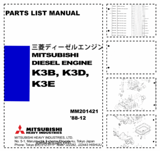 Mitsubishi K3B K3D K3E Engine Parts Catalog